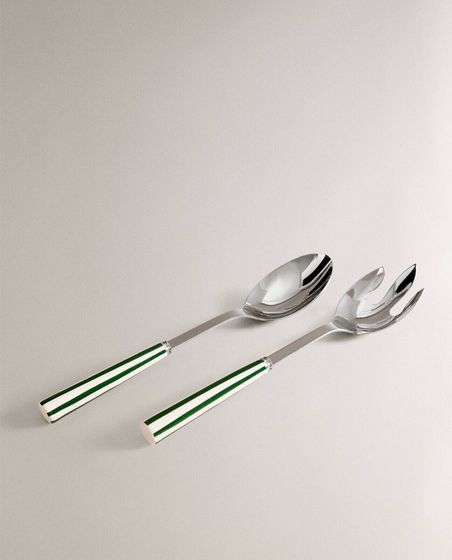 Salad cutlery set with ceramic handle (set of 2)