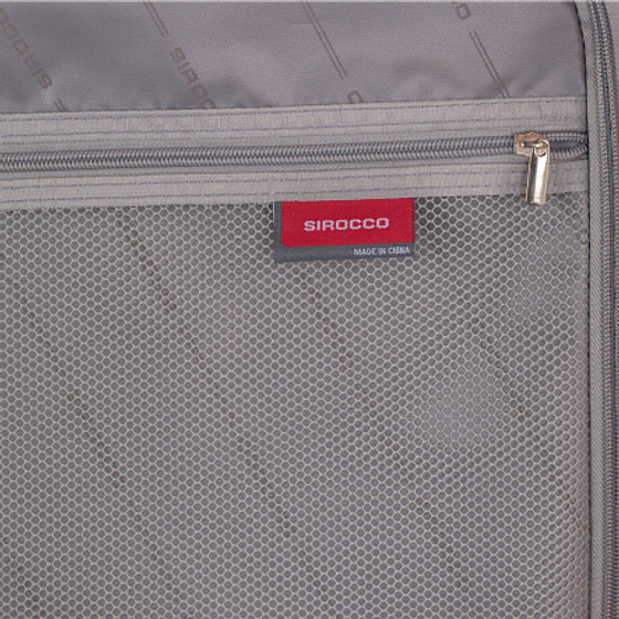 Чемодан SUNSTONE оранжевый L ABS в полоску