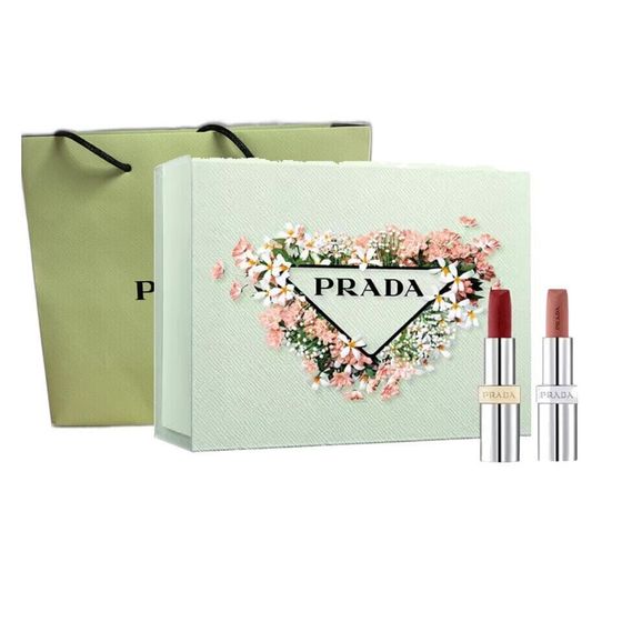 PRADA Kasuga Limited Two-Tone Lipstick Box Easy To Blend No Transfer