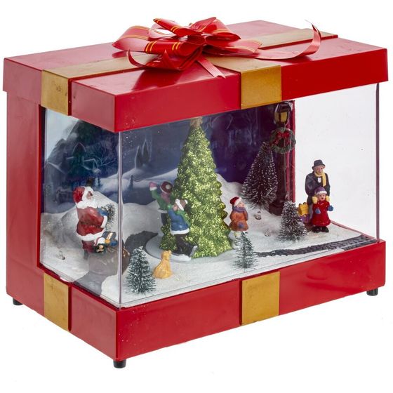 Фигурка декоративная &quot;Рождество&quot; (4 мелодии, подсвет, движ, 3xAA н/п, +USB), L21,5 W14 H19,5 см