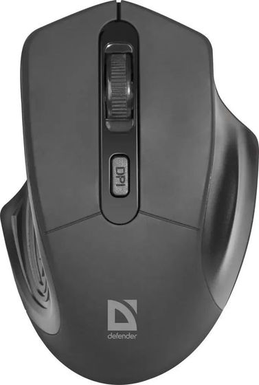 Мышь Defender Datum MB-345 черный оптическая беспров. (1600dpi) (52345)