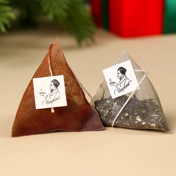 !09 Подарочный набор «Абонемент»: кофе молотый 8 г., зелёный чай сенча с кокосовой стружкой и мятой 3 г.