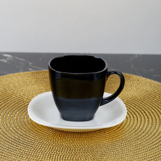 Чайный набор КАРИН 220мл черно-белый