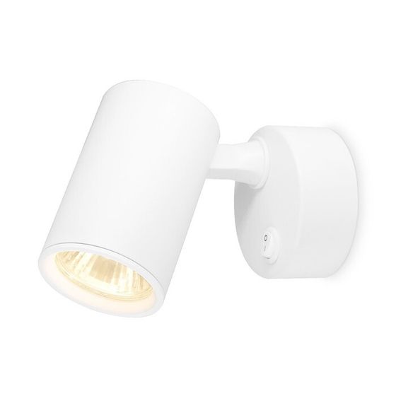 Накладной поворотный спот с выключателем Ambrella light GU10/LED max 12 Вт, 87x55x138 мм, цвет белый