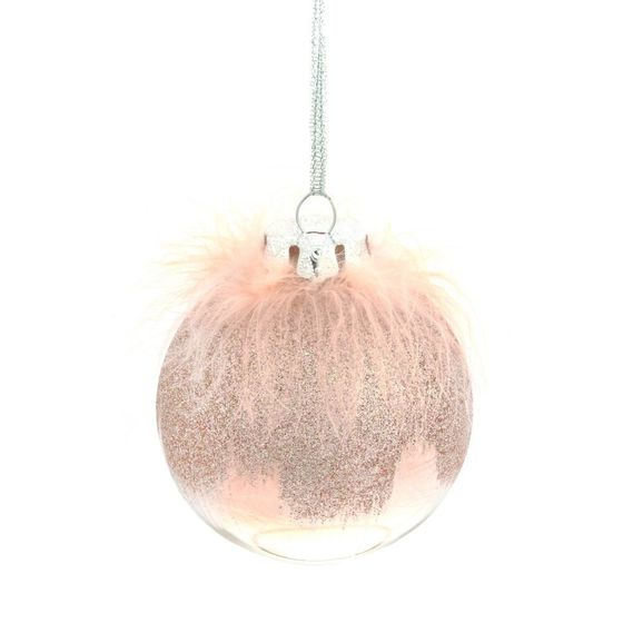 Набор из 12шт, Украшение новогоднее Шар &quot;Перышко страуса&quot;, D8 см, L35 W27 H9 см