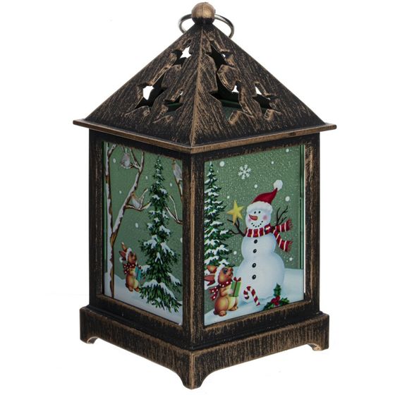 Изделие декоративное "Фонарь" (подсветка, 3xLR44), L6,5 W6,5 H12,5 см, 3в.