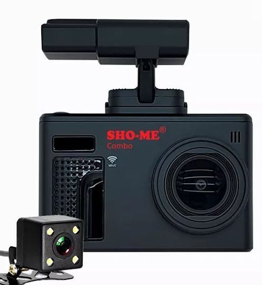 Видеорегистратор с радар-детектором Sho-Me Combo Note WiFi DUO GPS ГЛОНАСС черный