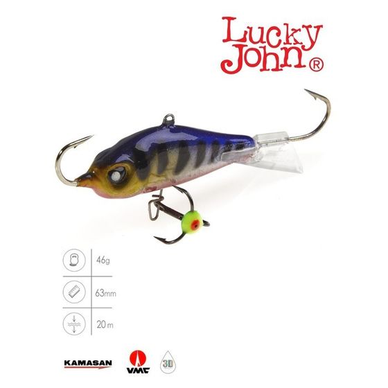 Балансир Lucky John BALTIC 6 + тройник, 6 см, цвет 114 блистер