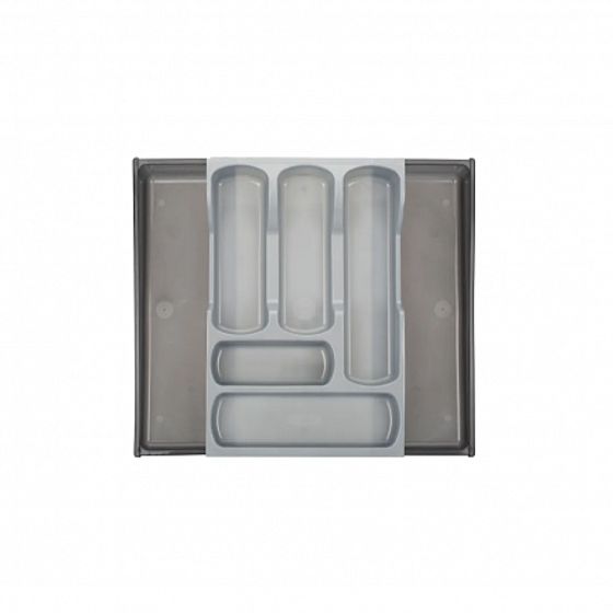 Лоток для приборов AKCESORIA KUCHENNE BASIC серый раздвижной