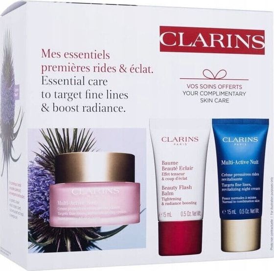 Clarins CLARINS SET (MULTI-ACTIVE DAY CREAM 50ML + MULTI-ACTIVE NIGHT CREAM NORMAL COM SKIN 15ML + BEAUTY FLASH BALM 15ML)