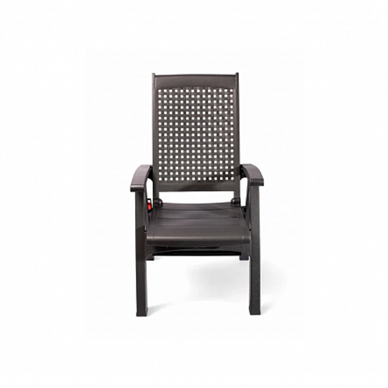 Кресло METAL черное пластиковое складное