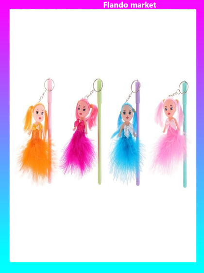 !09 Ручка (набор 4 штуки) гелевая-прикол "Девочка", МИКС