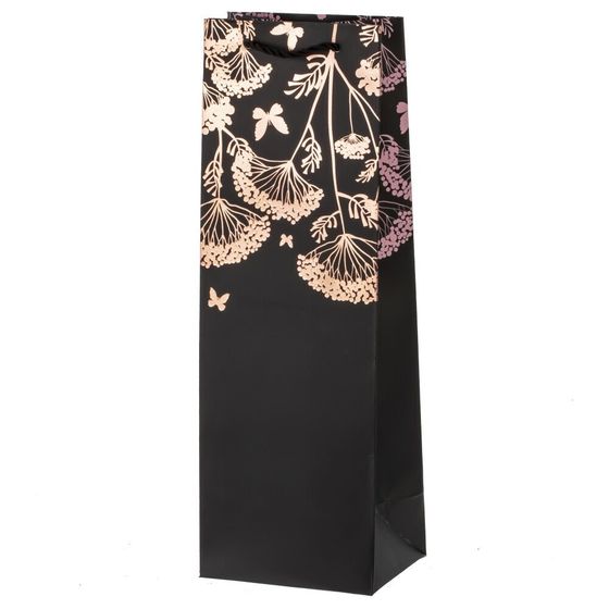 Пакет подарочный (бумага 210г/м2, блок микс 12шт), L12 W9 H35 см, 4в.