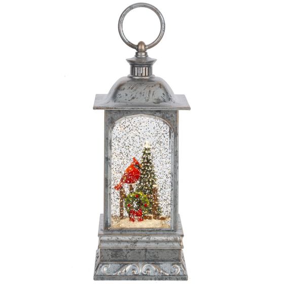 Изделие декоративное &quot;Фонарь&quot; (подсвет, вьюга, 3хАА н/п), L9 W9 H27 см