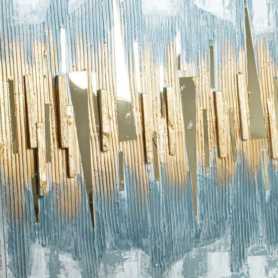 Панно с зеркальным декором, L99,5 W6 H100 см