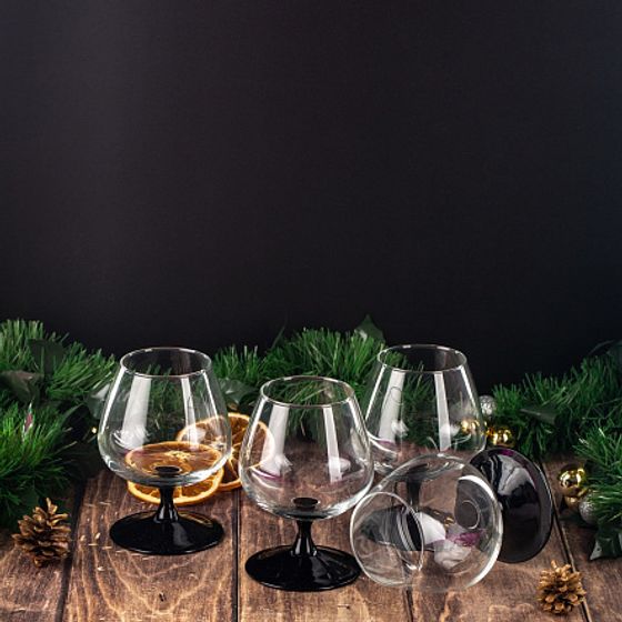 Набор фужеров (бокалов) для коньяка ДОМИНО 4шт 410мл