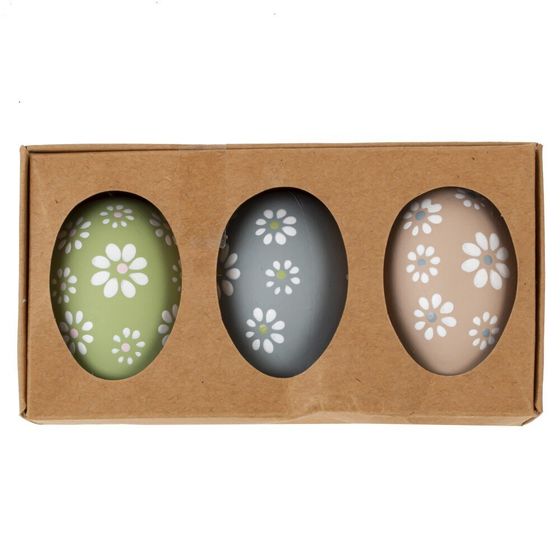 Набор из 3-х изделий декоративных подвесных &quot;Яйцо&quot; (4*6), L13 W7 H4 см