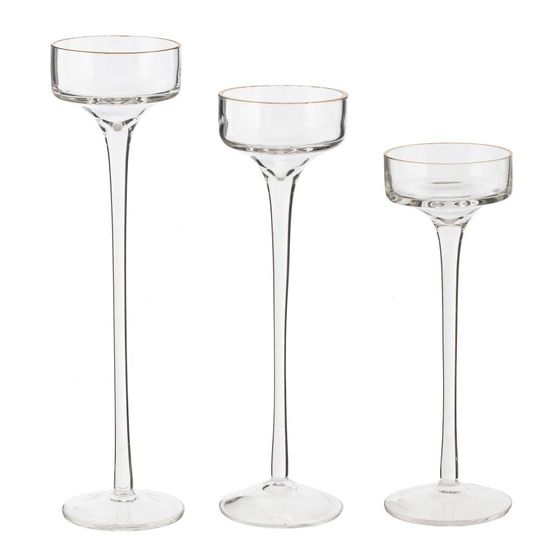 Набор из 3-х подсвечников, L23 W12 H32,5 см