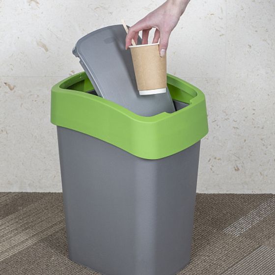 Контейнер для мусора FLIP BIN 25л зеленый