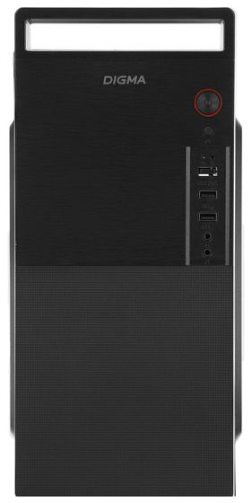 Корпус Digma DC-MATX101U2 черный без БП mATX 1x80mm 1x92mm 2x120mm 2xUSB2.0 audio