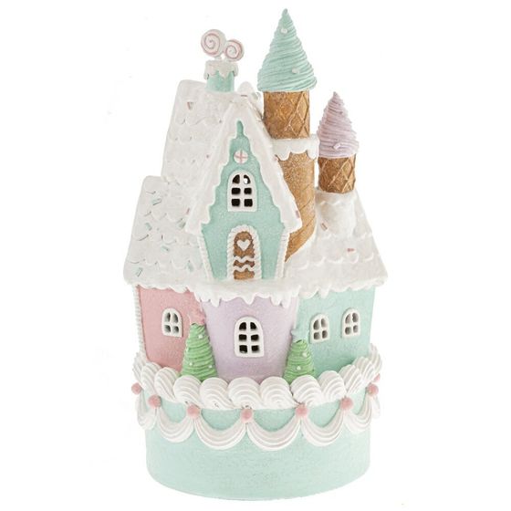 Фигурка декоративная с подсветкой &quot;Домик-торт&quot; (2хAA н/п), L18 W18 H35 см