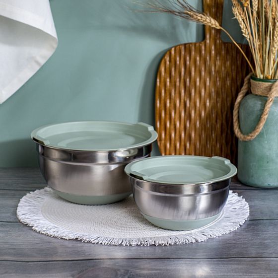 Набор мисок с крышками SCANDINAVIA 2шт 1.5л+2.4л