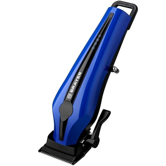 Машинка для стрижки Brayer BR3404 аккум./сеть (насадок 8шт) синий
