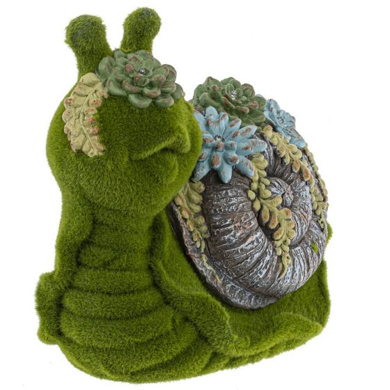 Фигурка декоративная "Улитка" (подсветка, солнечная батарея),  L34 W17 H31 см