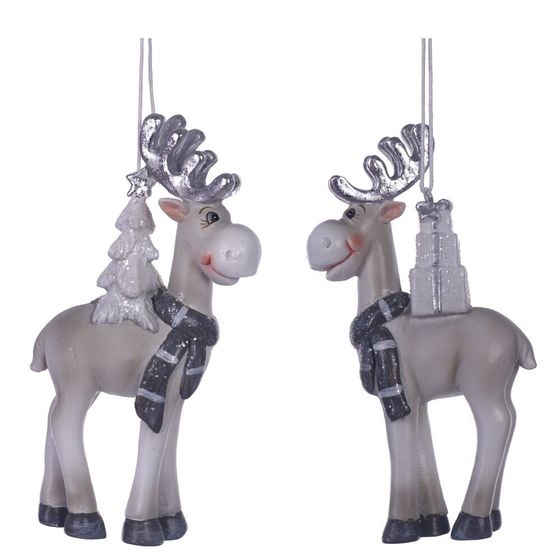 Фигурка декоративная подвесная &quot;Олень&quot;,  L5,5 W2,5 H11 см, 2в.