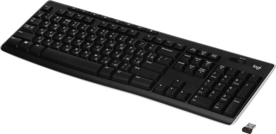 Клавиатура Logitech K270 RUS беспрвоодная черный (920-003058)