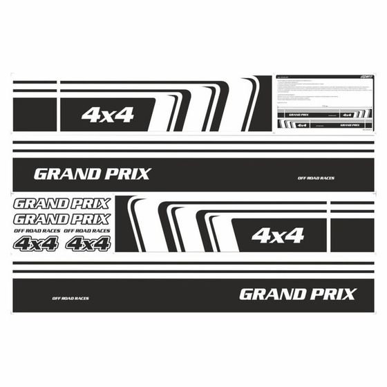 Молдинг универсальный &quot;4х4 GRAND PRIX&quot;, черный, 200 х 16 х 0,1 см, комплект 2 шт