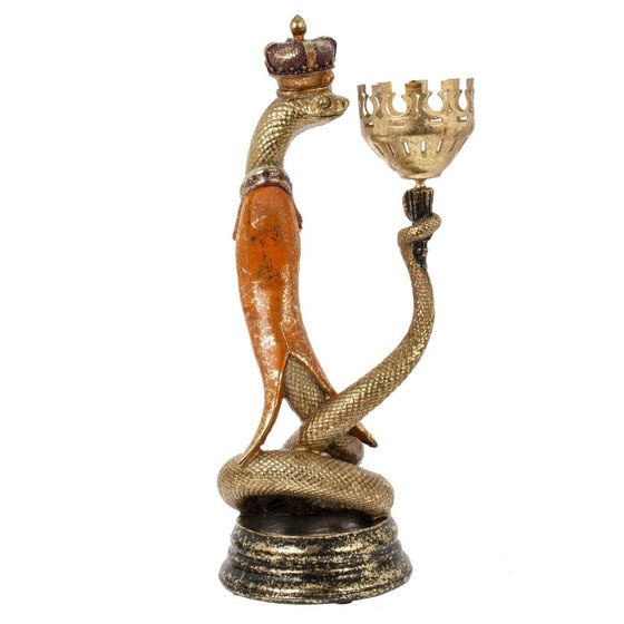 Подсвечник &quot;Змея&quot;, D свечи 5 см, L13 W10,5 H30 см