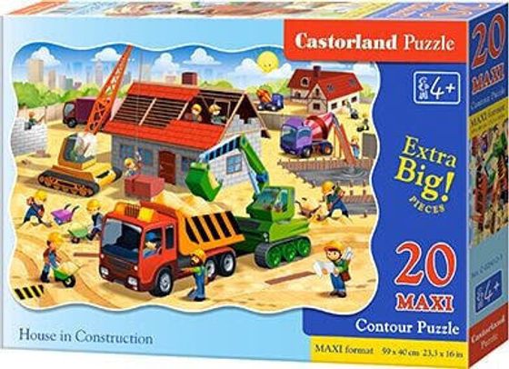 Castorland Puzzle House in Construction 20 maxi elementów