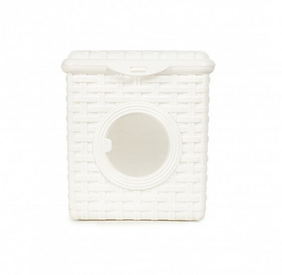 Контейнер для мелочей РОТАНГ белый 3л с иллюминатором