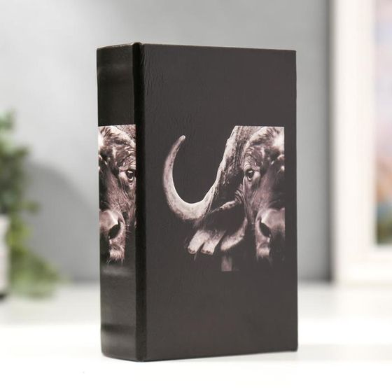 Шкатулка книга-сейф «Буйвол», дерево, искусственная кожа, 17×11×5 см