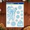 !09 Набор из 2-х наклеек:Наклейки на окна &quot;Новогодние&quot; снежинки, Дед Мороз, 41 х 29 см.