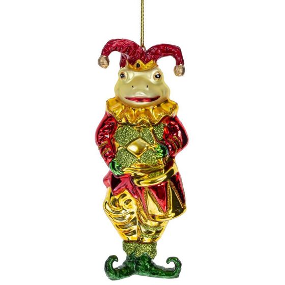 !09 Украшение новогоднее &quot;Лягушка&quot;, L5,5 W5 H15 см