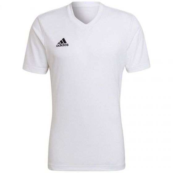 Мужская спортивная футболка белая с логотипом Tee adidas Entrada 22 Jersey M HC5071