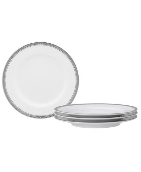 Whiteridge Platinum Set Of 4 Bread Butter/Appetizer Plates, 6-1/2&quot;