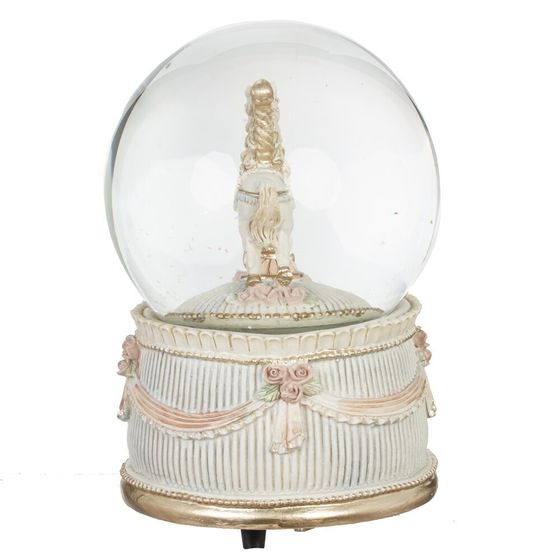 Фигурка декоративная в стекл шаре &quot;Лошадка&quot; (ключ, муз, движ), D 10 см, L9,5 W9,5 H14 см