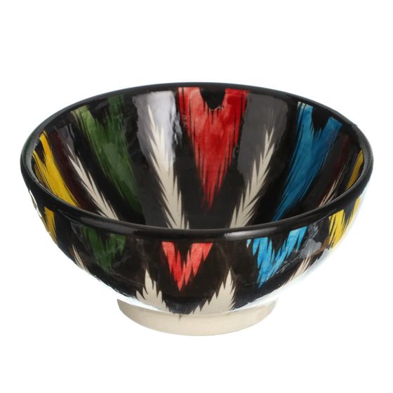 !09 Бульонница узбекская Риштанская Керамика «Атлас», 500 мл, d=15 см, разноцветная