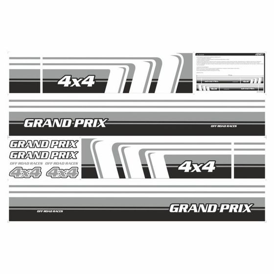 Молдинг универсальный &quot;4х4 GRAND PRIX&quot;, серый, 200 х 16 х 0,1 см, комплект 2 шт