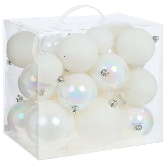 Набор из 26шт Украшение новогоднее &quot;Шар&quot;, D6/8/10см, L27 W18 H25 см