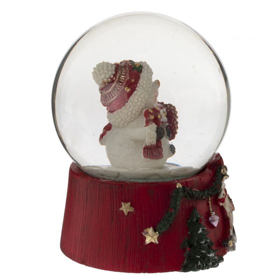 Фигурка декоративная &quot;Снеговик&quot; в стекл шаре, L6,5 W6,5 H8,5 см, 2в.
