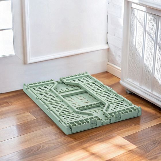 Корзина для хранения складная CASSA M зелёная 15л