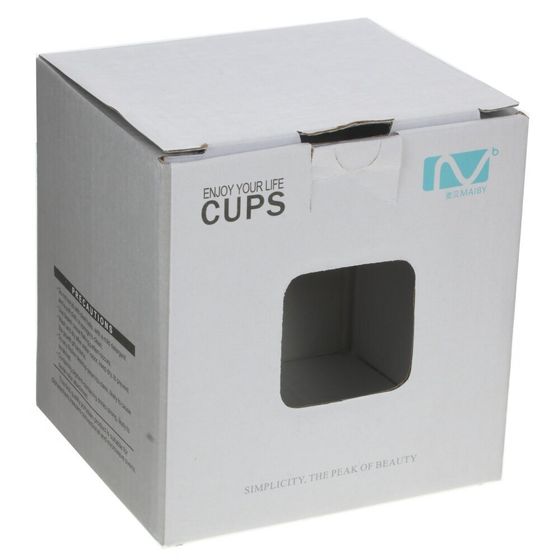 Кружка с крышкой и ложкой, 400 мл, L12 W8 H9 см, 2в.