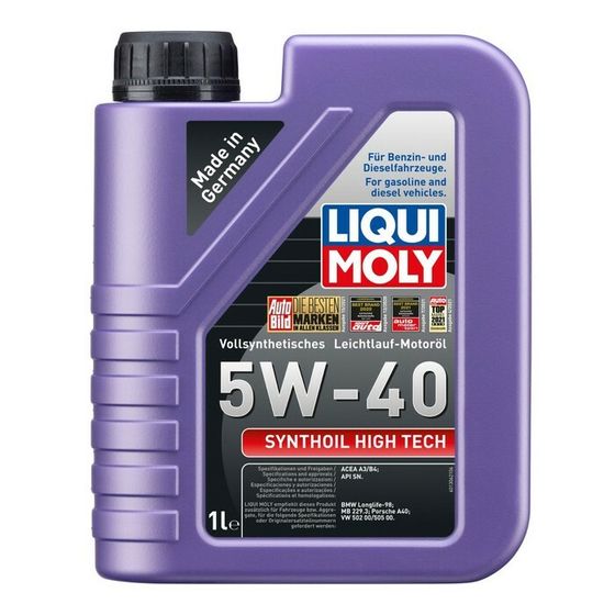 Масло моторное LiquiMoly Synthoil High Tech 5W-40 SN A3/B4, синтетическое, 1 л