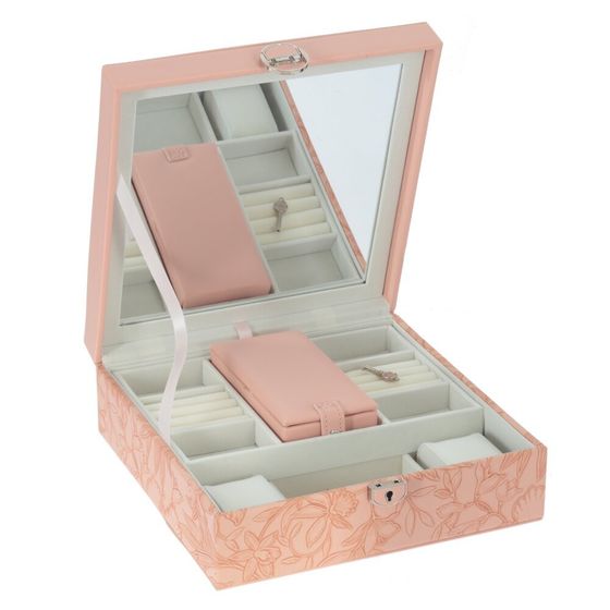 Шкатулка для украшений с дорожным футляром, Д25 Ш25 В9 см