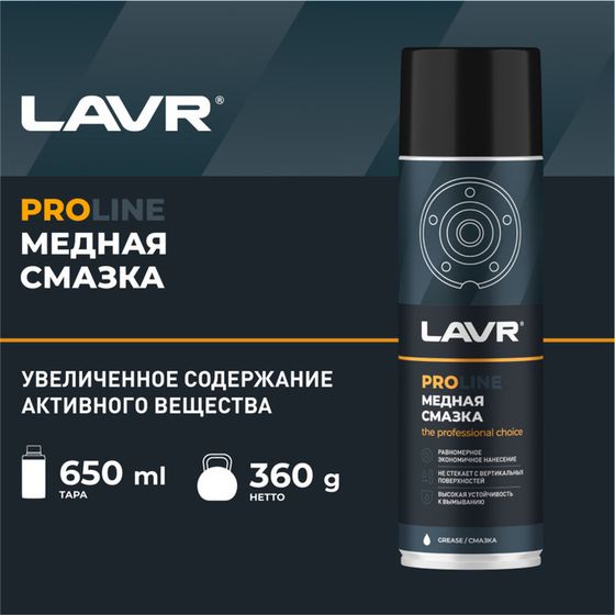 Cмазка медная LAVR SERVICE, 650 мл Ln3509