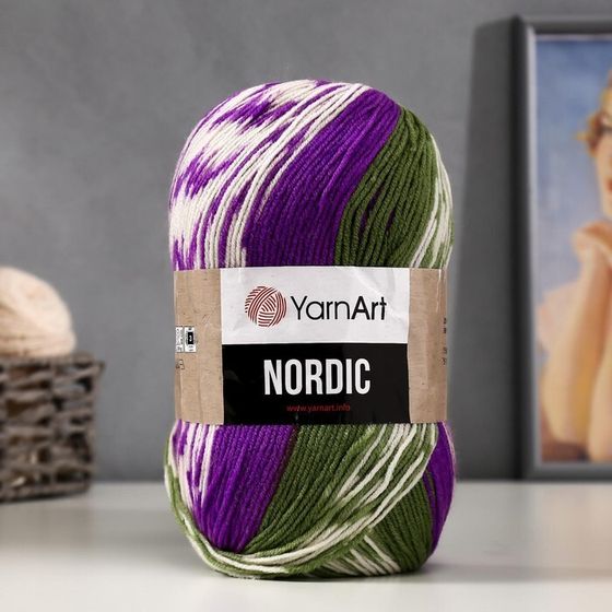 Пряжа &quot;Nordic&quot; 20% шерсть, 80% акрил 510м/150гр (666)